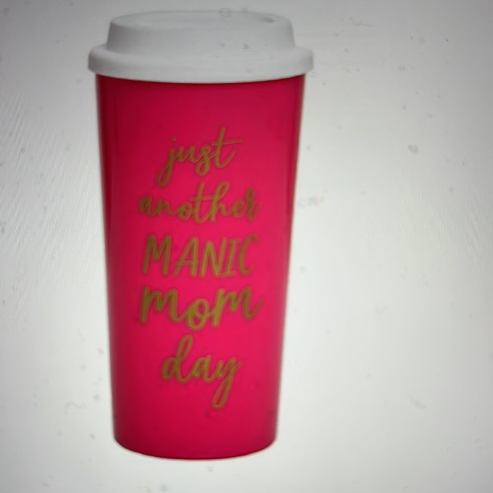Pearhead Mom Travel Mug in Pink/Gold